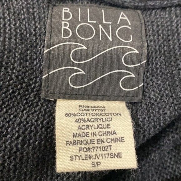 BILLABONG CARDIGAN SNEAK PEAK OATMEA PRETO in size S - Picture 7 of 8